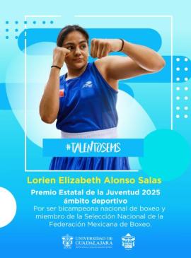 Lorien Elizabeth Alonso Salas de la Preparatoria cuatro recibió galardón